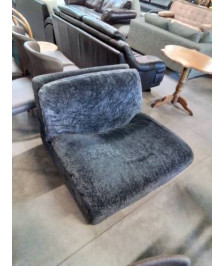 CHAUFFEUSE ROSET VELOURS BLEU ANNÉES 70