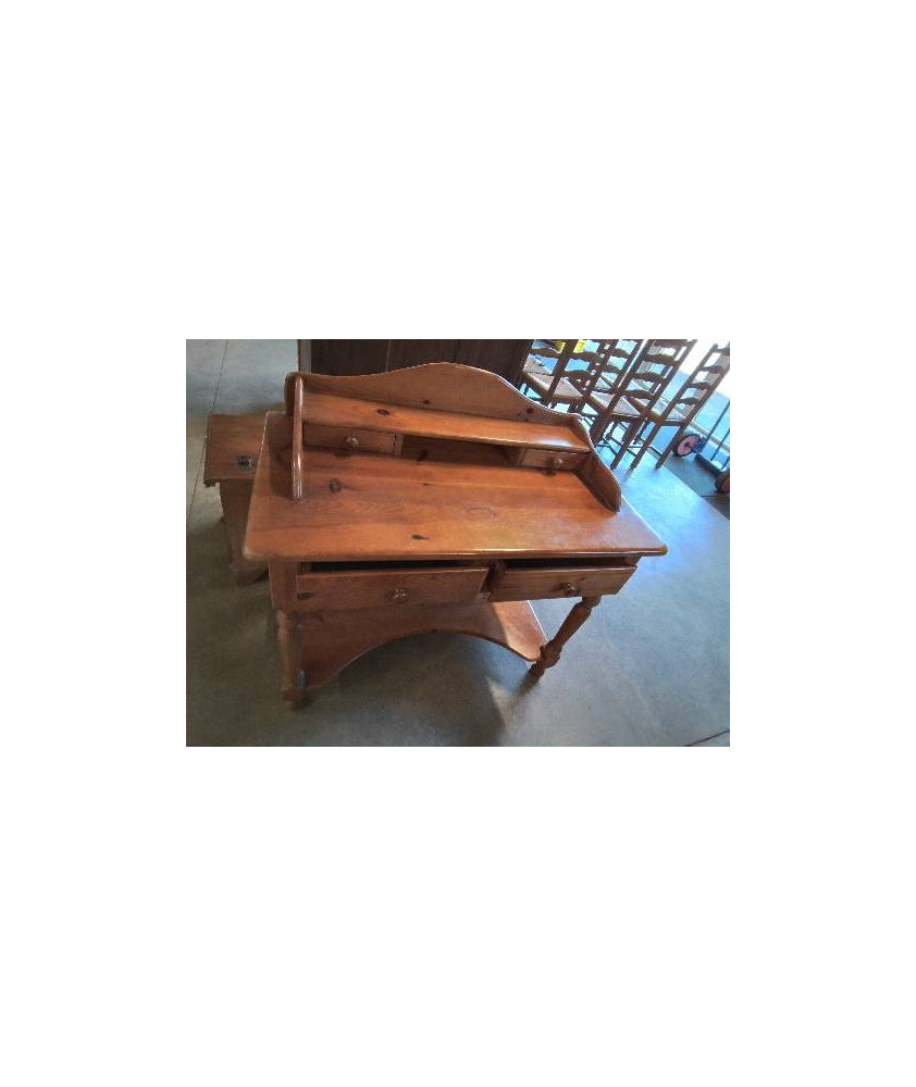 COIFFEUSE PIN A COLONNES T2 TIROIRS 