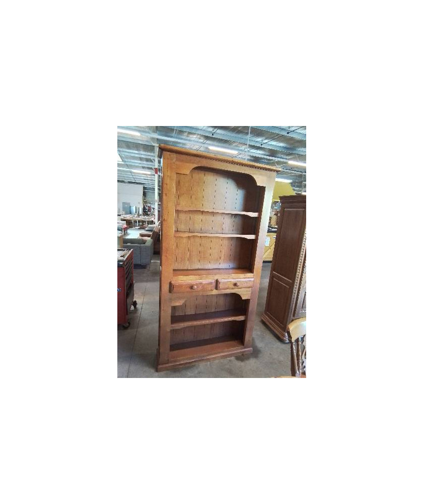 BIBLIOTHÈQUE BOIS 2 TIROIRS 