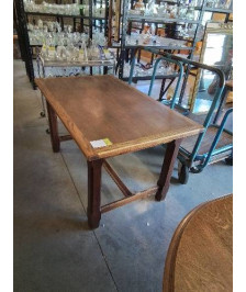 TABLE BOIS PUEDS CHANFRENE RECTANGULAIRE 78X130X74