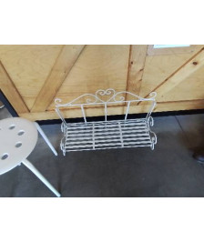 ETAGERE PLIANTE  FER FORGE BLANC