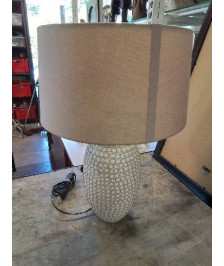 LAMPE CÉRAMIQUE ECRU TAUPE AJ TAUPE