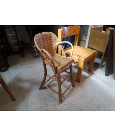 CHAISE HAUTE EN TRESSE DE CHÂTAIGNIER