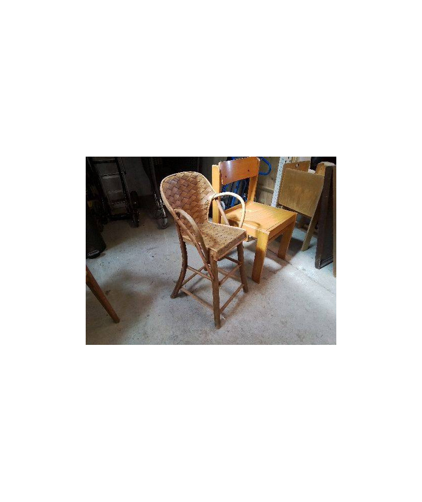 CHAISE HAUTE EN TRESSE DE CHÂTAIGNIER