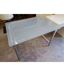BUREAU PLATEAU EN VERRE 