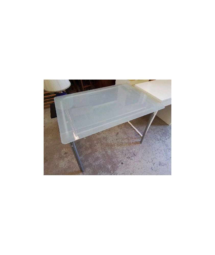 BUREAU PLATEAU EN VERRE 