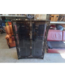 VITRINE BIBLIOTHÈQUE ASYMÉTRIQUE NOIRE ASIATIQUE