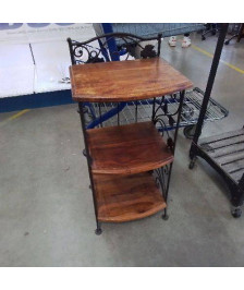 ETAGERE EN FER ET BOIS 