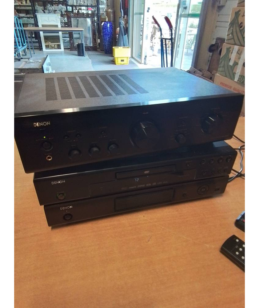 ENSEMBLE AMPLIFICATEUR DENON PMA-700AE+DVD PLAYER DENON 1740+COMPACT DISC PLAYER DENON DCD500AE