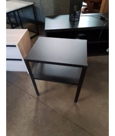 CHEVET MÉTAL NOIR 2 NIVEAUX 