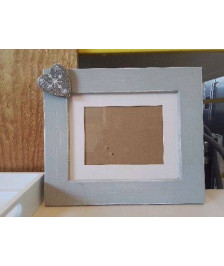 CADRE GRIS PETIT COEUR 