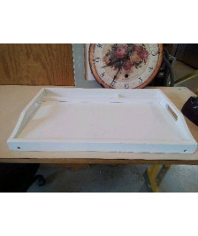 PLATEAU DE SERVICE BLANC 