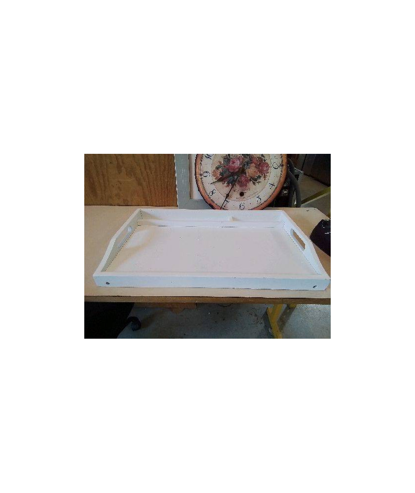 PLATEAU DE SERVICE BLANC 