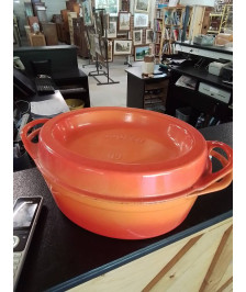 COCOTTE OVALE FONTE ÉMAILLÉE ORANGE DOUFEU