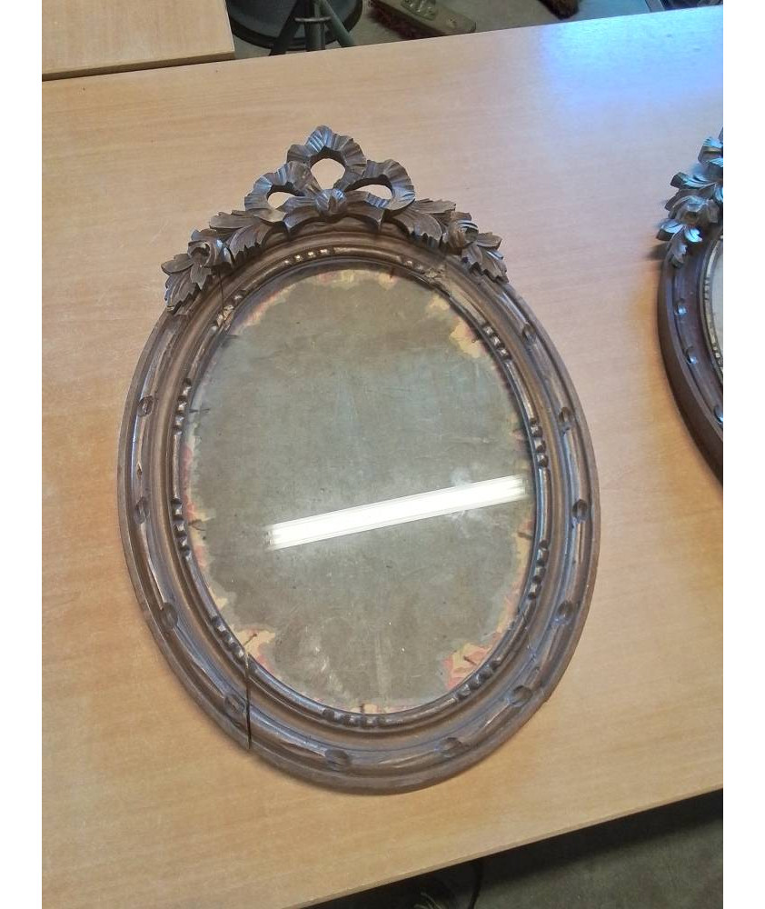 ENCADREMENT OVALE BOIS SCULPTÉ STYLE LOUIS XVI