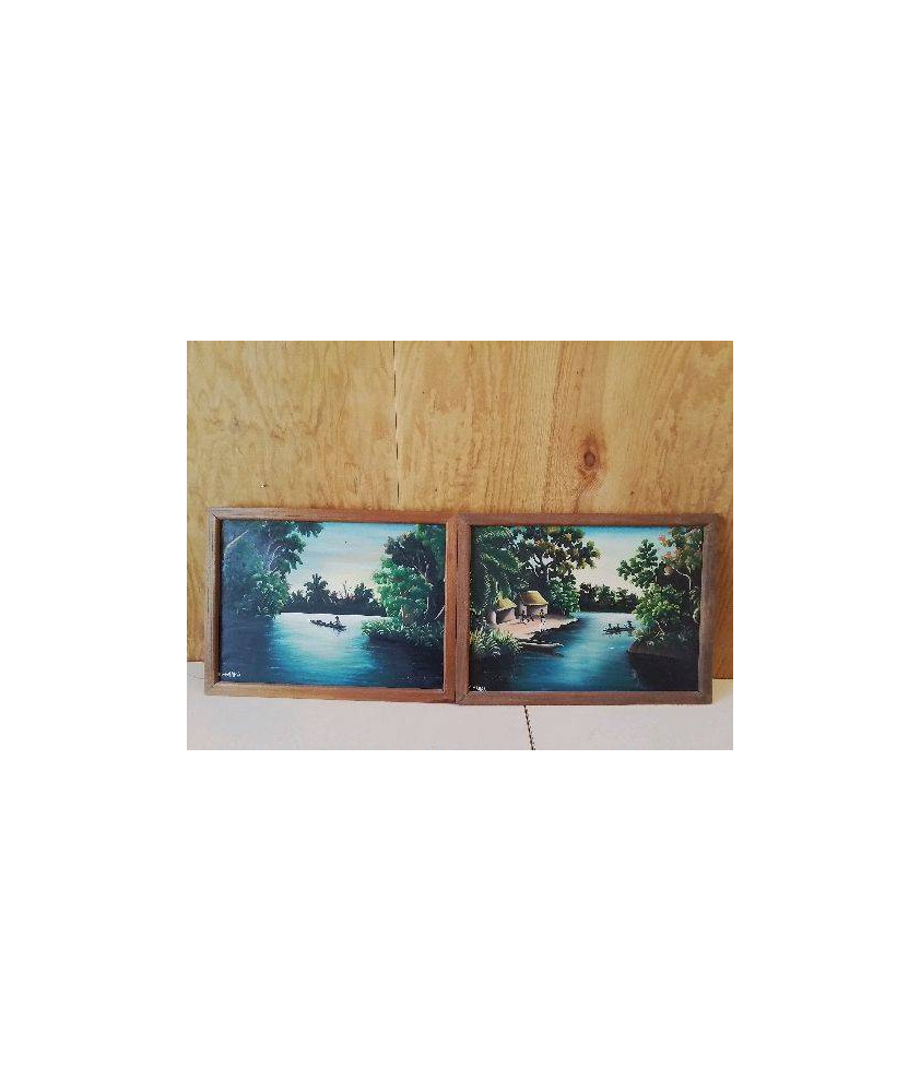 PEINTURE PAYSAGE TROPICAL 