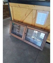 VITRINE MURALE PORTE FUSILS BOIS FIN XIXE