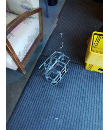 PORTE BOUTEILLES MÉTAL 6 BTS ANNÉES 50