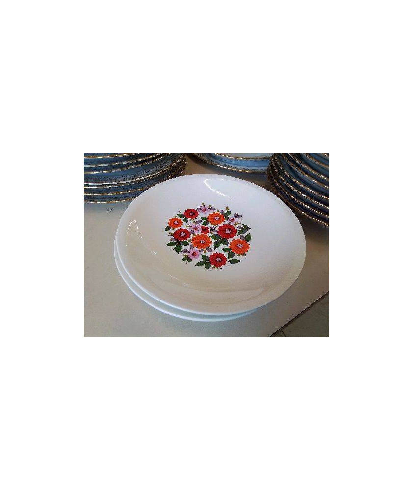 LOT DE 3 ASSIETTES PORCALAINE DE GIEN