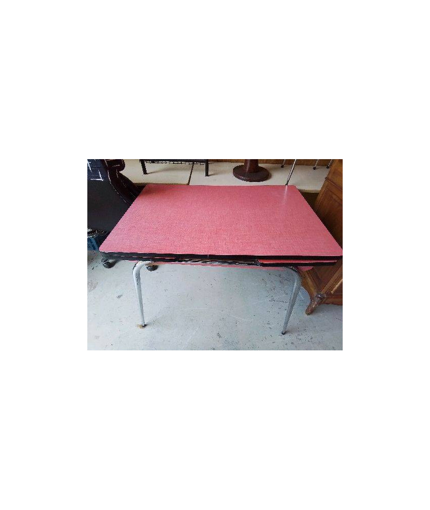 TABLE EN FORMICA ROUGE 