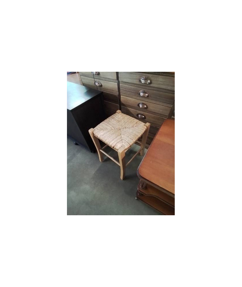 TABOURET PAILLÉ BOIS CLAIR