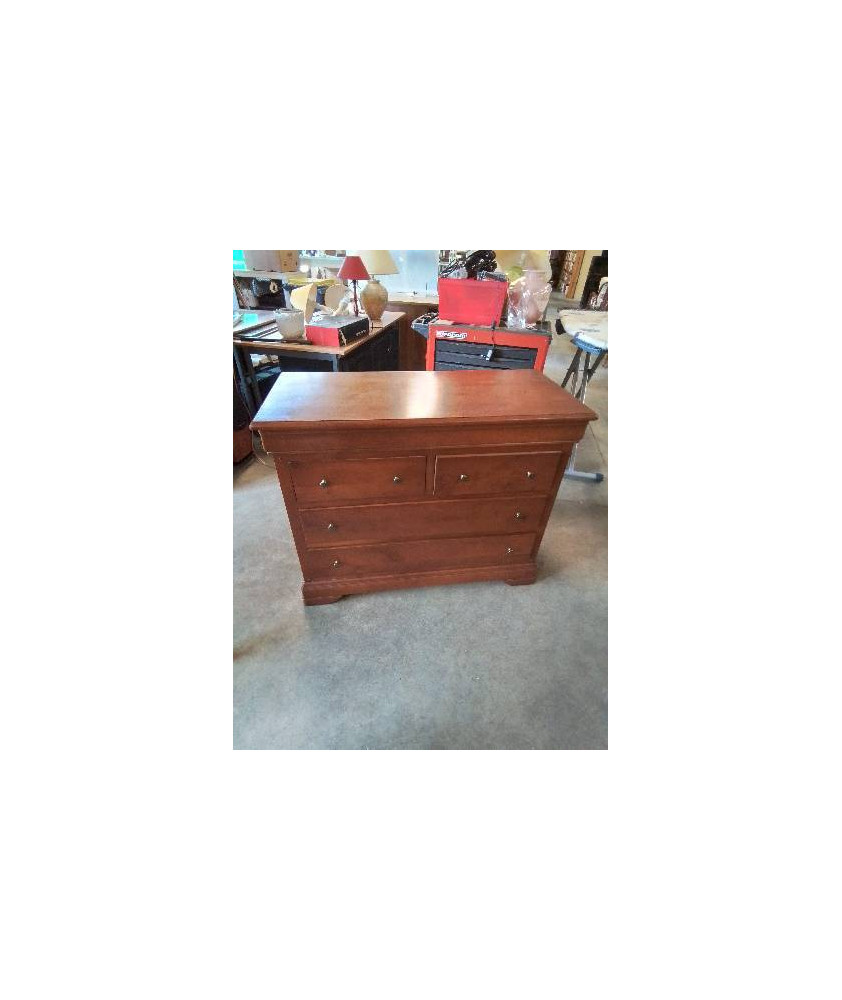 COMMODE BOIS CLAIR 4 TIROIRS STYLE LOUIS PHILIPPE 