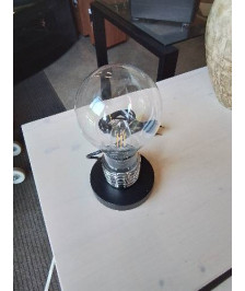 LAMPE AMPOULE SOCLE MÉTAL NOIR