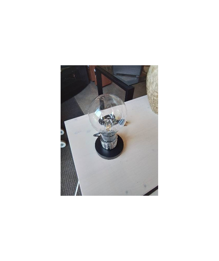 LAMPE AMPOULE SOCLE MÉTAL NOIR