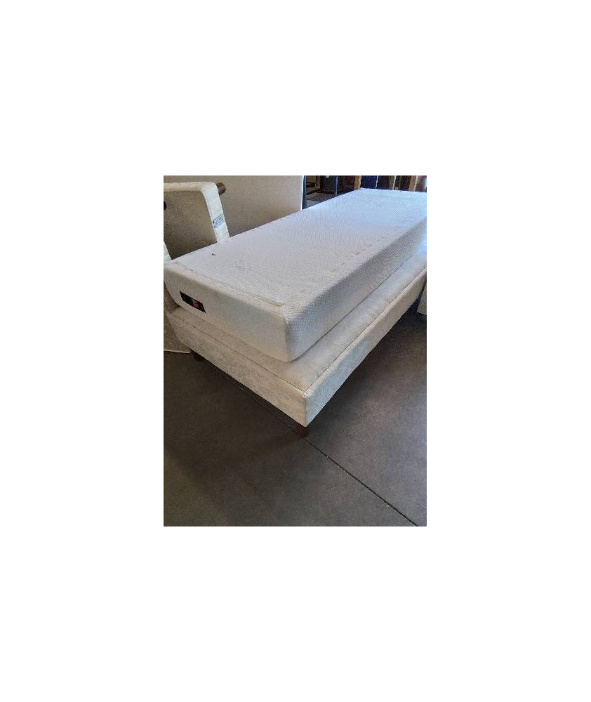 SOMMIER TAPISSER A LATTES AVEC PIEDS 90X190CM