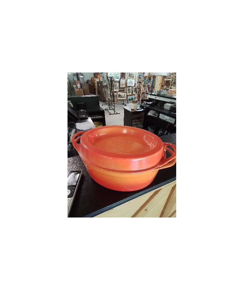 COCOTTE OVALE FONTE ÉMAILLÉE ORANGE DOUFEU