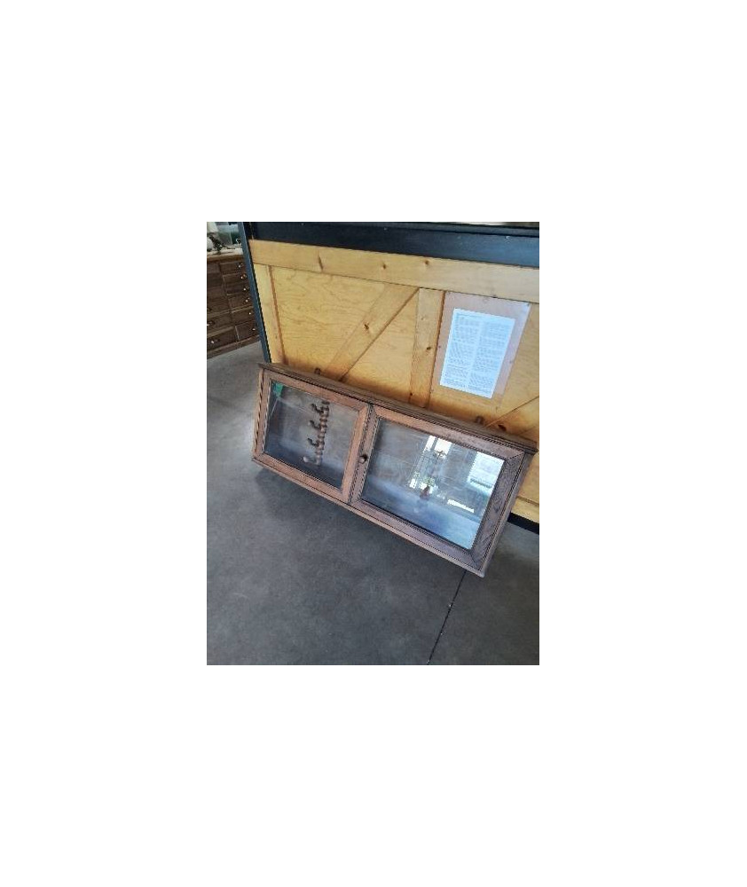 VITRINE MURALE PORTE FUSILS BOIS FIN XIXE