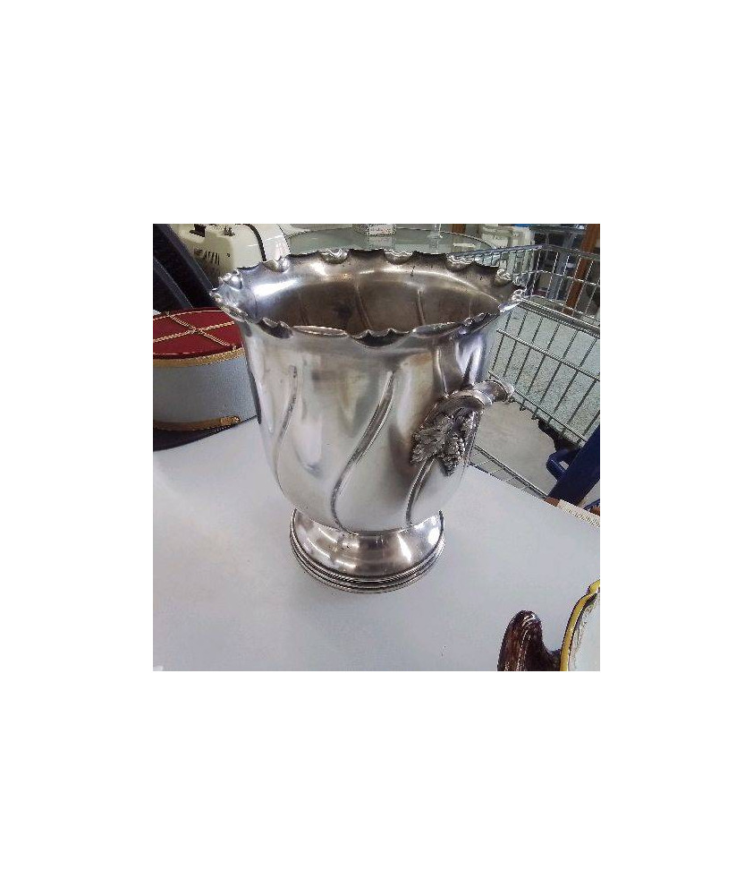 SEAU A CHAMPAGNE METAL ARGENTÉ 