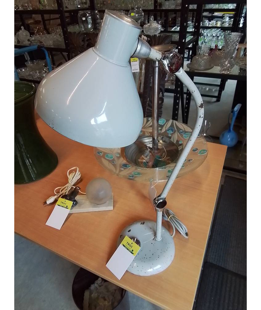 LAMPE DE BUREAU ARTICULÉ JUMO G51 MÉTAL GRIS ANNÉES 50