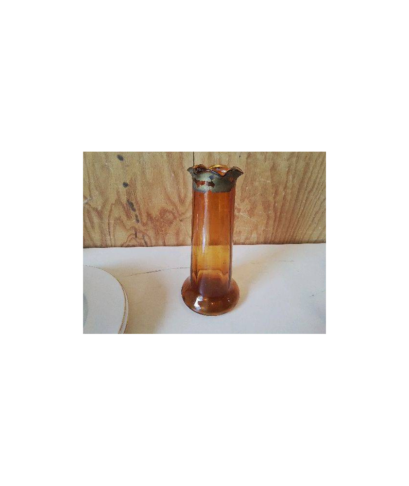 VASE EN VERRE JAUNE 