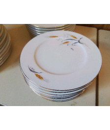 LOT DE 12 ASSIETTES A DESSERT  EN PORCELAINE 
