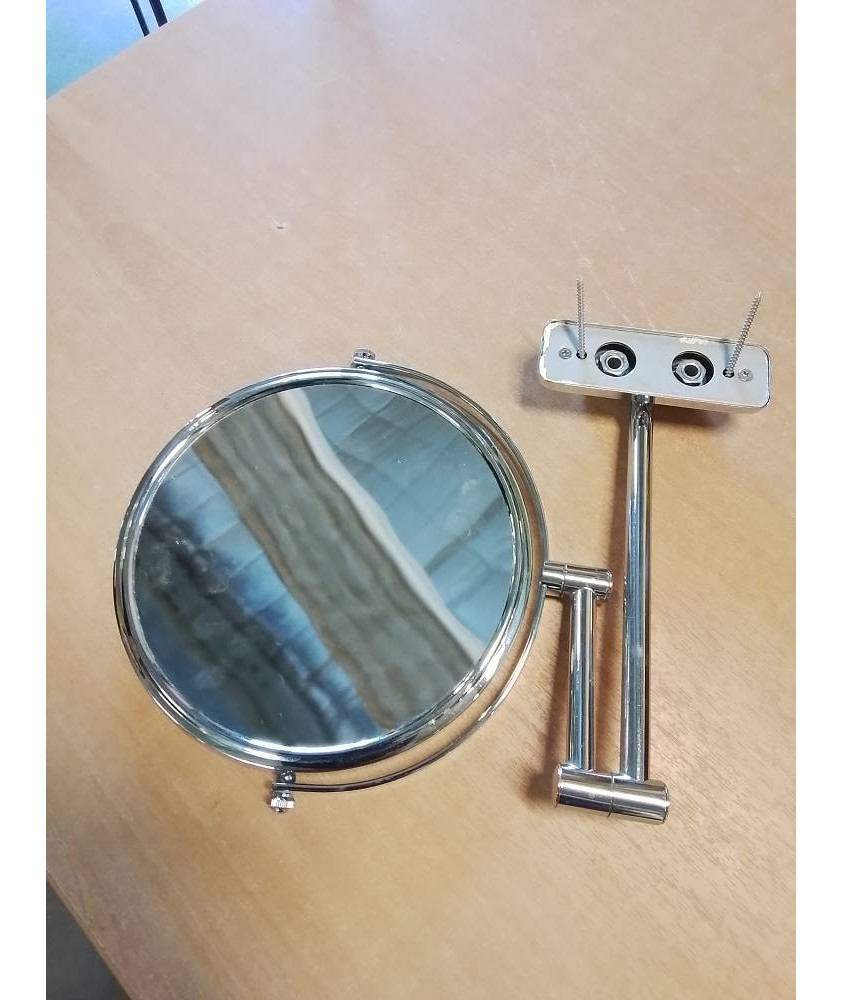 MIROIR GROSSISSANT MÉTAL CHROMÉ 
