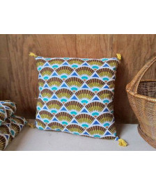 COUSSIN MOTIF ÉVENTAIL 
