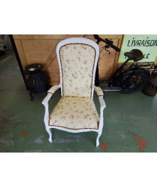 FAUTEUIL TAPISSÉE RELOUKER MOTIF FLORAL 