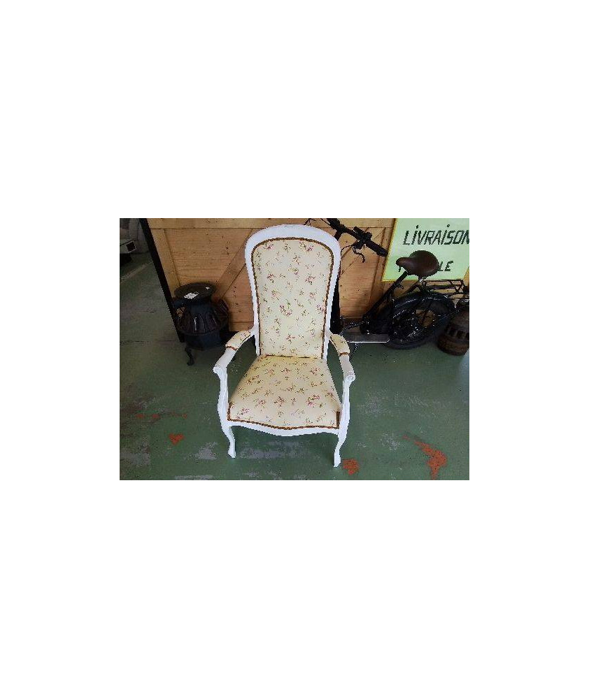 FAUTEUIL TAPISSÉE RELOUKER MOTIF FLORAL 