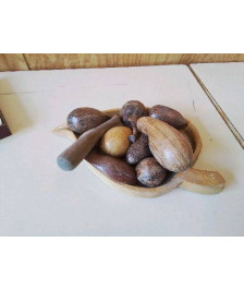 PLATEAU DECO FRUITS EN BOIS