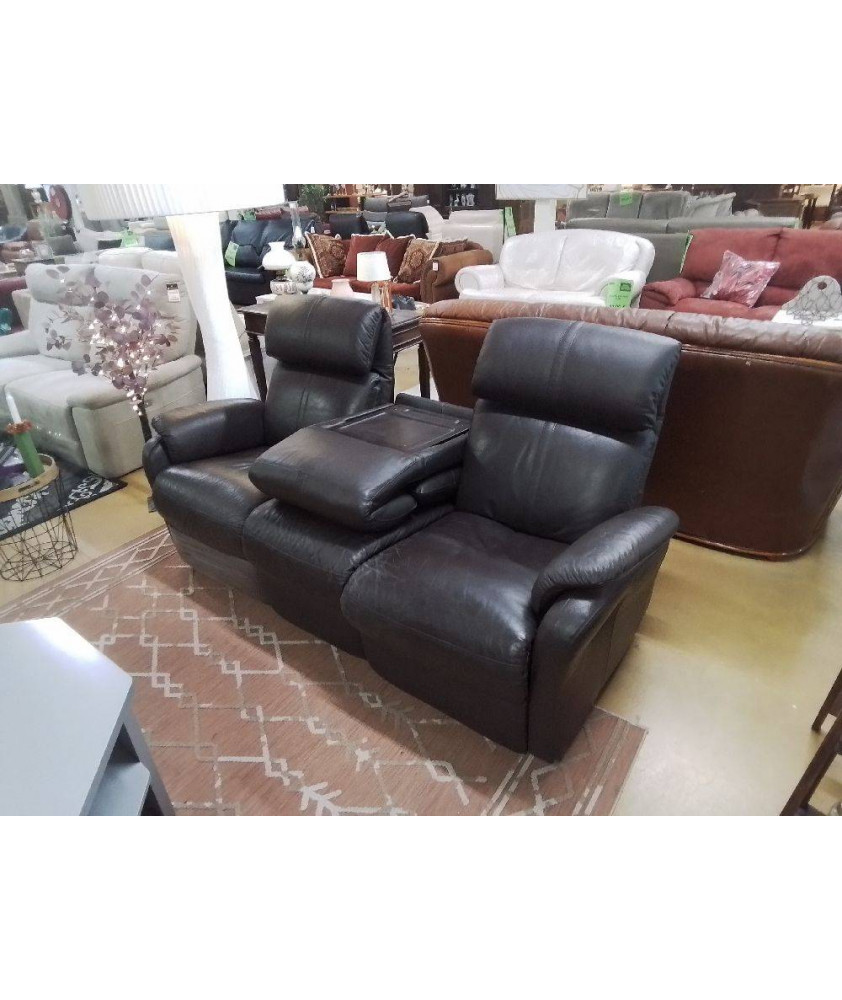 SALON 3 PLACES RELAX MANUELS CUIR 