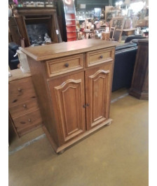PETIT MEUBLE CHENE 2PORTES 2 TIROIRS 