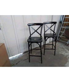 TABOURET ALUMINIUM EFFET THONET