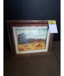 TABLEAU REPRODUCTION LES MEULES CADRE MARRON