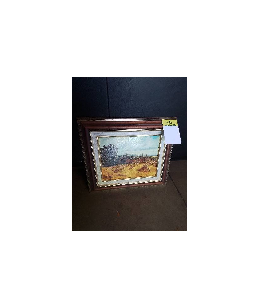 TABLEAU REPRODUCTION LES MEULES CADRE MARRON