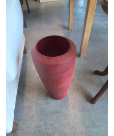 VASE CÉRAMIQUE ROUGE 48CM