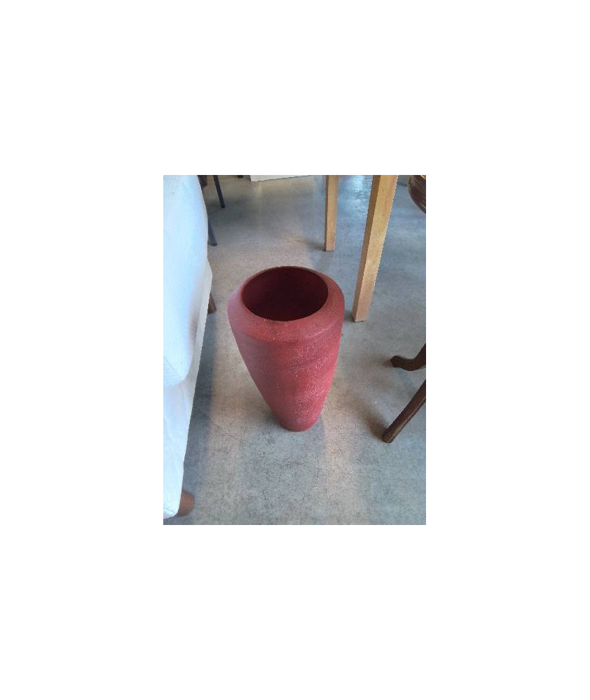 VASE CÉRAMIQUE ROUGE 48CM