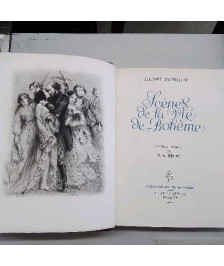 LIVRE HENRI MURGER SCENES DE LA VIE DE BOHEME ILLUSTRATION P.E BECAT