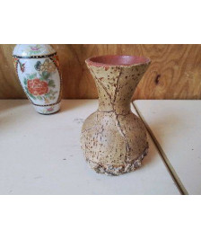 VASE EN GRES ET LIÈGE 