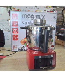ROBOT MAGIMIX ROUGE + BOITE + ACCESSOIRES